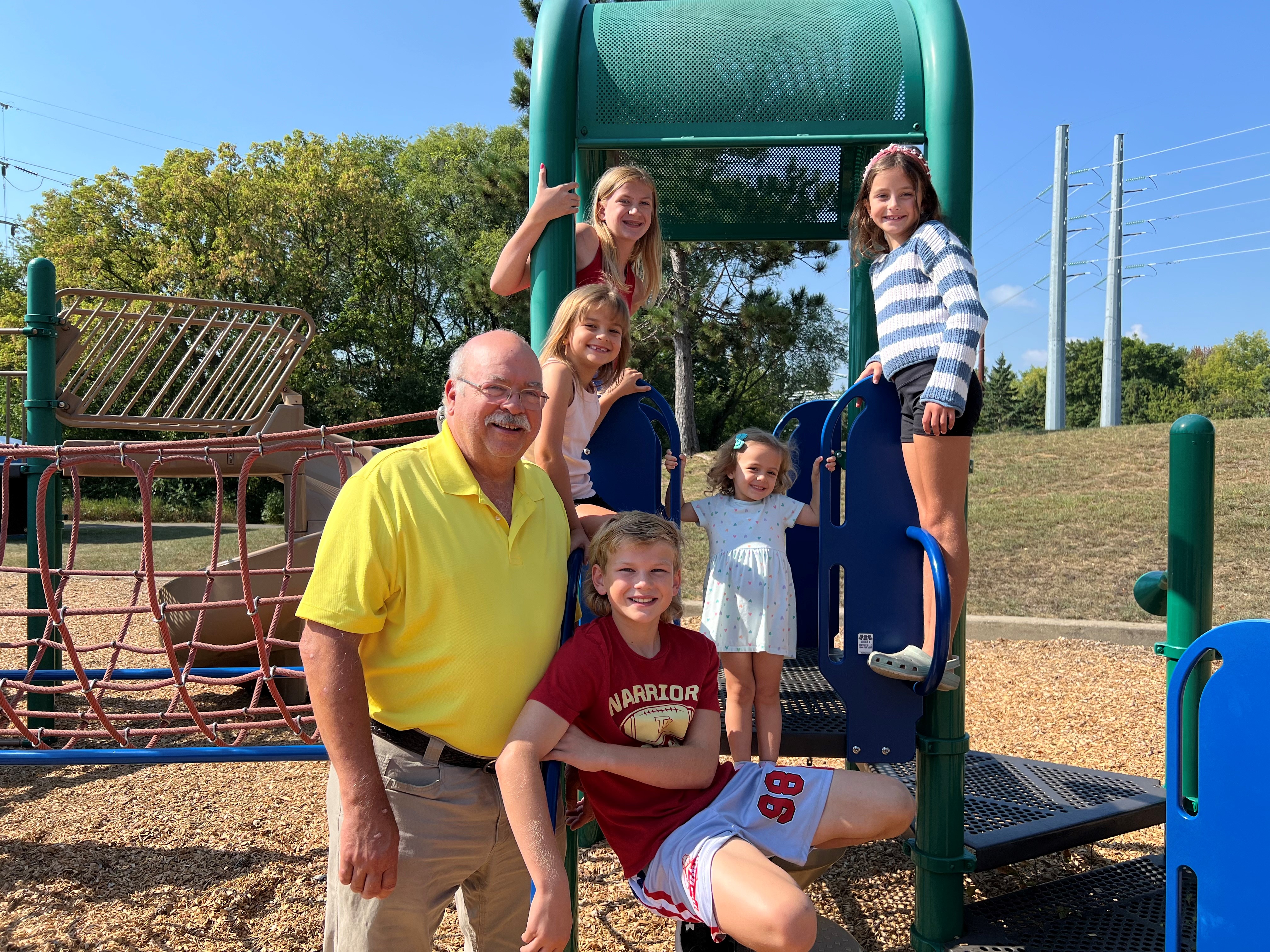 John Maczko with younger generations of the Maczko family in Mendota Heights